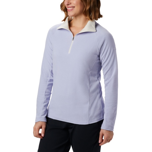 Columbia fleece jacket partial zip pull over lilac lavender purple womens size L - Picture 10 of 10